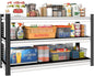 3-Tier Garage Shelving Heavy Duty,48" W Metal Shelving Unit for Garage,1600lbs Load Capacity Utility Rack Shelves & Shelves,48" W x 18" D x 39" H(White)