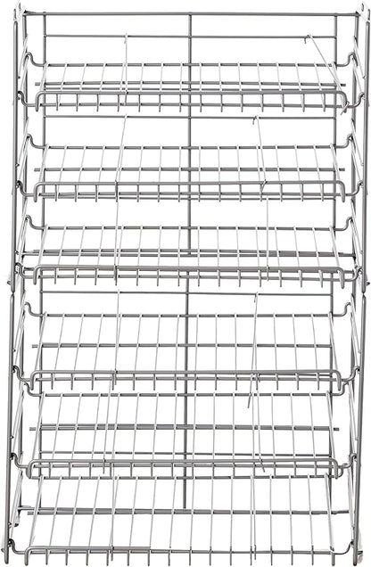 Atlantic Gravity-Fed Compact Double Canrack – Kitchen Organizer, Durable Steel Construction, Stackable or Side-by-Side, PN in Silver (Pack of 2)