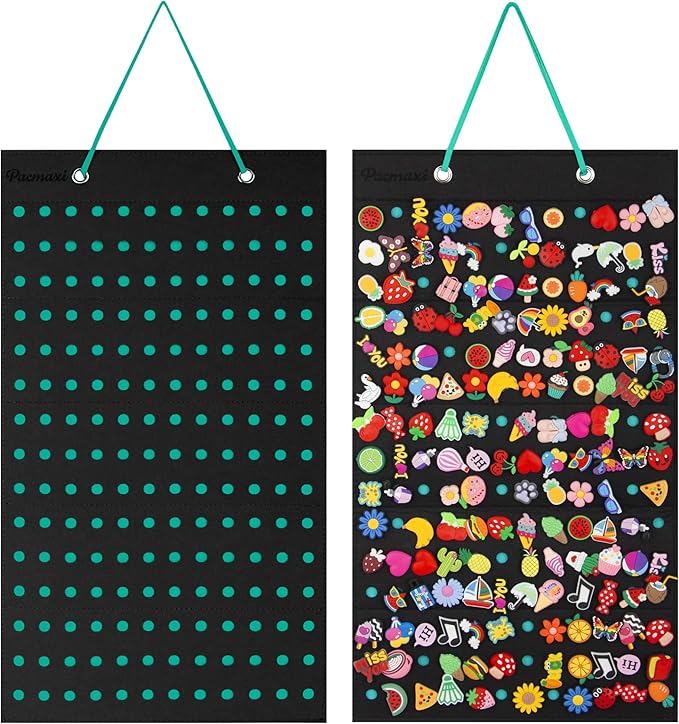 PACMAXI Hanging Shoe Charm Holder with 180 Holes, Wall Mounted Display Organizer for Shoe Charms