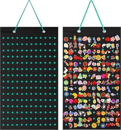 PACMAXI Hanging Shoe Charm Holder with 180 Holes, Wall Mounted Display Organizer for Shoe Charms