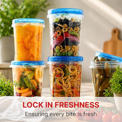 Tafura 10 Pack 32 Oz Freezer Storage Containers Leak-Proof - BPA Free Soup Containers with Lids - Reusable Freezer Containers for Food with Twist Top Lids - Ideal for Meal Prep, Leftovers & Pantry