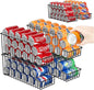 4-Tier Stackable Can Rack Organizer for Kitchen Pantry,Max Can Storage Holder,Durable Can Dispenser & Canned Goods Organizer for Fridge,Hold More 44 Cans, for Various Ounces of Canned Food Soda Drinks