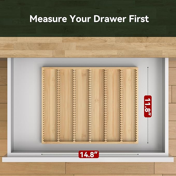 for Nespresso Vertuo Capsules - Premium Bamboo Coffee Pod Drawer Insert Organizer for Counter (48 Big or 60 Small Pods)-14.84" Wx11.81" Dx1.54" H