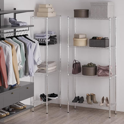 14" Deep x 36" Wide x 74" Height Wire Shelving Kit | 4-Tier | NSF Commercial Storage Rack Unit