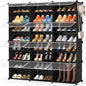 HOMIDEC Shoe Rack Organizer, 8 Tier Shoe Storage Cabinet 48 Pair Plastic Shoe Organizer Shelves for Closet Hallway Bedroom Entryway