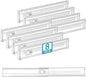 Vtopmart 8 Pack 2.36" Short Upgrade Drawer Dividers for Kitchen Drawer, 12.8"-22.3" Expandable Kitchen Drawer Organizer, Clear Plastic Organizer Separator for Flatware, Utensil, Cutlery, Underwear