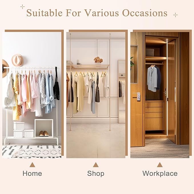 JupiterForce Wooden Clothes Hangers 50 Pack, Non-Slip Wood Hangers with 360° Swivel Hook & Shoulder Grooves, Coat Hanger for Suits, Coats, Shirts, Pants, Jackets and Dress(Natural)