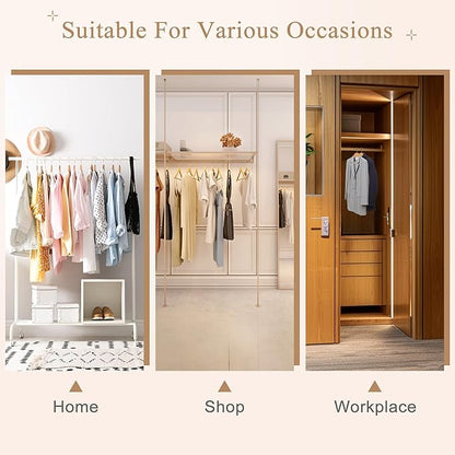 JupiterForce Wooden Clothes Hangers 50 Pack, Non-Slip Wood Hangers with 360° Swivel Hook & Shoulder Grooves, Coat Hanger for Suits, Coats, Shirts, Pants, Jackets and Dress(Natural)