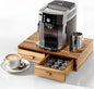 Tinamo Acacia Wood Coffee Pod Storage Box, 30 Pod Capacity, Coffee Pods and Tea Organizer Holder, K Pod Drawer Coffee Maker Machine Stand, for K-Cup Drawer Organizer Under Brewer (Acacia, 2 drawer)