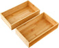 Chengu 2 Pcs Bamboo Bathroom Trays Small Vanity Tray for Toilet Tank and Bathroom Counter Top, Wood Napkin Holder Tray Organizer for Soap Dispenser Perfume Home Kitchen Decor, 9.8 x 5.5 Inch