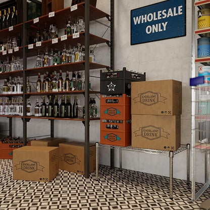 18" Deep x 30" Wide x 14" Height Wire Shelving Kit | 1-Tier | NSF Commercial Storage Rack Unit