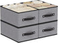 Foldable Storage Boxes, Storage Baskets with Handles, Fabric Cube Organizer Bins for Shelves Bedroom Laundry, 13 × 9.1 × 5.5 Inch, Gray, 4-Pack