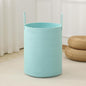 Laundry Basket Hamper Tall Rope Storage Woven for Blanket toys Dirty Clothes in Living Room Bathroom Bedroom (Cyan, 80L/21.3Gal)