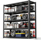 Garage Shelving 3000LBS Heavy Duty Shelving Units and Storage Shelves Adjustable 5 Tier Metal Shelving for Kitchen,Utility Room and Basement, Black