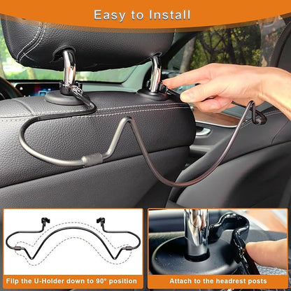 Cowboy Hat Rack Holder for Truck Car Hat Stand for Travel - Keep Hat in Shape, V-Shape Anti-Flip Grip Design for Automotive Roadtrip Hats Organizer for Men Women