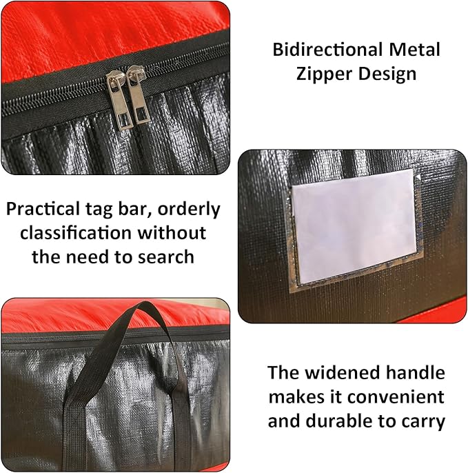 Upgrade Moving Bags Heavy Duty Extra Large,Heavy-Duty Storage Bags – Alternative to Moving Boxes, Plastic Storage Bins, Mattress Bags for Moving & College Essentials (red, 140L)