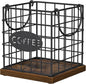 YINMIT K Cup Holder Organizer, Rustic Coffee Pod Holder Organizer, 35 Kcup Holder for Counter with Handle，Large Capacity Black Wire Coffee Capsule Basket for Kitchen Office Desktop (Square Grid)
