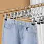 Pants Hangers with Clips 12 Pack Adjustable Skirt Hangers for Women Non-Slip Shorts Trousers Hanger for Jeans Clothes Hanger for Pants Heavy Duty Space Saving,Black 12Inch