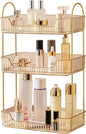 Amber 3-Tier Countertop Vanity Organizer - Skincare & Makeup Shelf for Bathroom Cosmetics, Toiletries, Lotions, Perfumes
