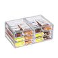 Cq acrylic 1 Pack Clear Acrylic Drawer Organizer Countertop,Stackable 6 Drawers Makeup Storage,Cute Cube Make Up Organizer for Dresser Hair Clip,Beauty Product Desk and Bathroom Organizers and Storage