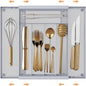 Sedegn Silverware Organizer Metal Mesh, Drawer Organizer, Utensil Cutlery Tray Expandable Flatware Organizer with 7 Compartment Silver 9.6"~16.1" x 13.8"