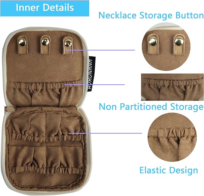 Travel Jewelry Case Small Jewelry Organizer Purse Jewelry Bag Women Christmas Gifts Jewelry Purse for Bracelet Rings Earring Necklace