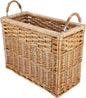 YAHUAN Natural Wicker Storage Basket with Built-in Handles Stair Basket Magazine Basket Large Wicker Baskets for storage Home Organizing Laundry (Wicker)