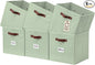 DECOMOMO Storage Cubes, 13x13x13 Storage Cube Bins with Labels, Fabric Organizer Bins (13" / 6pcs, Sage Green)