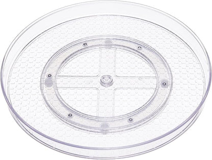 Amazon Basics Clear Lazy Susan Turntable Organizer for Organization, 12-Inch, 2-Pack