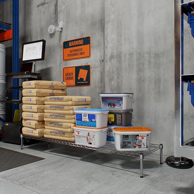 21" Deep x 72" Wide x 8" Height Wire Shelving Kit | 1-Tier | NSF Commercial Storage Rack Unit