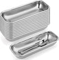 12 Pack Drawer Organizer for Kitchen Utensils, Stackable Rapid Draining Cutlery Stainless Steel Tray, Space-Saving Flatware Organizer for Spoons Forks Chopsticks, Dishwasher Safe(Silver)