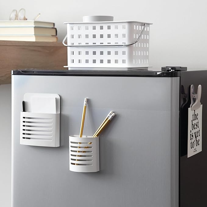 iDesign Shower Caddy Basket with Handle for Bathroom or Dorm - Set of 3 - White - Made in USA