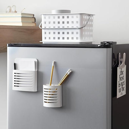iDesign Portable Shower Caddy Basket with Handle for College Dorm or Bathroom - White - Made in USA