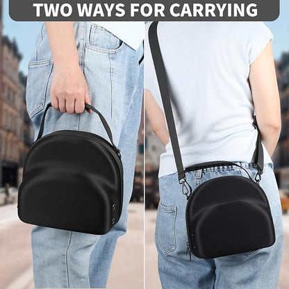 GERMUN Hard baseball hat case, Hat Carrier Travel Case with Adjustable Shoulder Strap, Hat cap case for 3 Baseball Caps - Perfect for Traveling & At-Home Storage (Black with Grey)