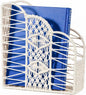 BROWNLILY Macrame Magazine Holder - Unique Handwoven Basket for Books & Home Decor, Exclusive Cotton Rope Weaving Art, Single Piece