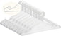 Heavy Duty Metal Hangers with Unique Hook Design Durable & Sturdy Coat Hangers 4mm Thick Withstands 25lbs Weight Smooth Powder Coated Finish Compact Shirt Hangers - 40 Pack White