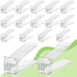 Clear Shoe Slot Organizer, 16 Pack Adjustable Shoe Slots Organizer for Closet Clear Shoe Stackers Shoe Rack Holder Shoe Space Savers for a Pair of Shoes