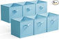 GRANNY SAYS Cube Storage Organizer, 11 Inch 6 Pack Storage Cubes with Handles, Toy Storage Bins for Boys Kids Room, Foldable Organizer Bins for Cube Shelf, Light Blue