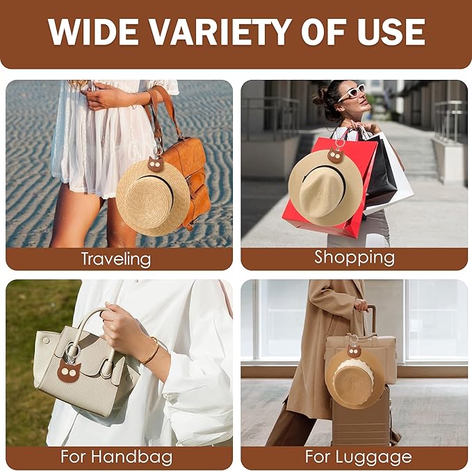 Hat Clip for Travel Sun Hat Holder Hang on Bags Hands Free Hats Clip-on Luggage Women’s Outdoor Travel Accessory