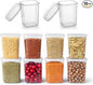 10 Pack 39 oz Airtight Food Storage Containers with Attached Hinged Lids – Stackable BPA Free Plastic Pantry Storage Containers for Flour, Sugar & Cereal – Clear Kitchen Containers