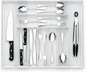 1 Pcs Utensil Drawer Silverware Organizer, Metal Mesh Expandable 13" 24" Kitchen Drawer Organizer, 7-9 Slots Cutlery Tray Dividers for Kitchen Flatware Christmas Housewarming Gift (White)