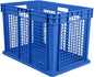 Hudson Exchange 24 x 16 x 16" Mesh Straight Wall Handled Storage Container Tote, Blue