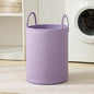 Laundry Basket Hamper Tall Rope Storage Woven for Blanket toys Dirty Clothes in Living Room Bathroom Bedroom (Purple, 100L/26.4Gal)