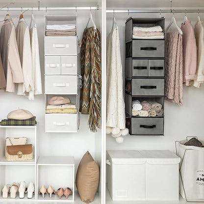 GRANNY SAYS Bundle of 1-Pack Closet Door Organizer & 3-Pack Storage Containers for Organizing