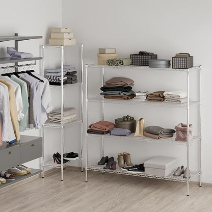 21" Deep x 60" Wide x 64" Height Wire Shelving Kit | 4-Tier | NSF Commercial Storage Rack Unit