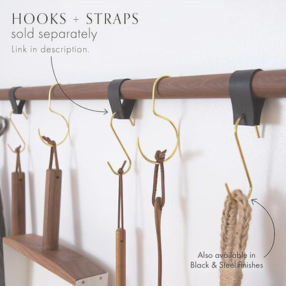 Hanging Under-Cabinet Multipurpose Rack Storage Rail, Under-shelf Storage, utensil, pot & pan suspended leather storage Hanger cup hook