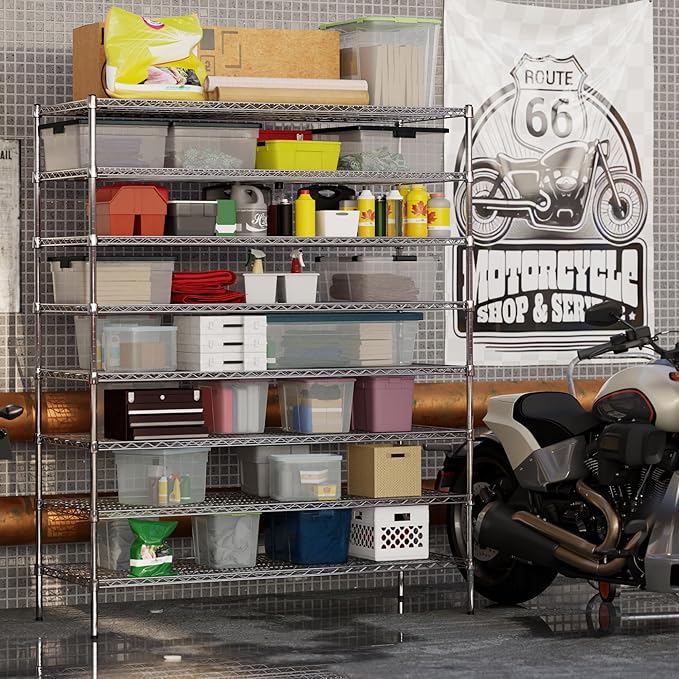 24" Deep x 60" Wide x 74" Height Wire Shelving Kit | 8-Tier | NSF Commercial Storage Rack Unit