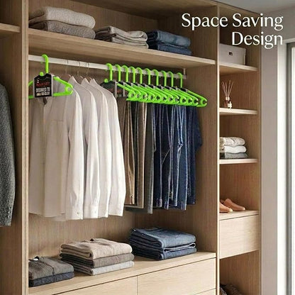 Sturdy Polypropylene Hanger, Pack of 12,Green l Cloth Hanger l Dress Hangers l Hanger for Clothes Hanging