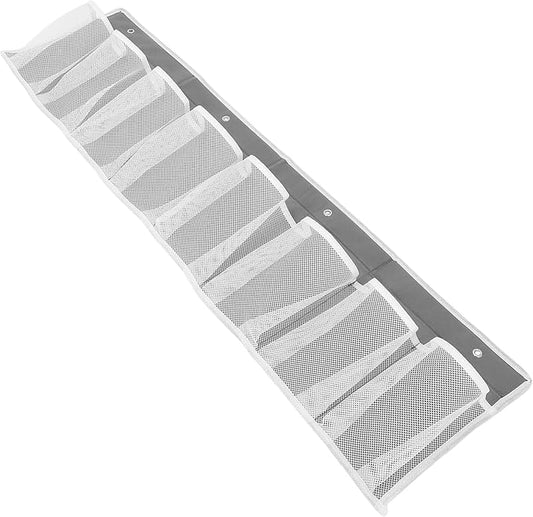 Outanaya Rv Shoe Storage Bedside Hanging Organizer with 8 Mesh Pockets Non-woven Fabric Hanging Shoe Rack for Camper and Caravan Gray Storage Pocket