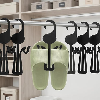 Kichvoe 20PCS Shoe Display Hook Shoes Hanger Organizer Drying Rack Plastic Sneaker Holder Storage for Closet Organizing Shop Home Supermarket Mall Black